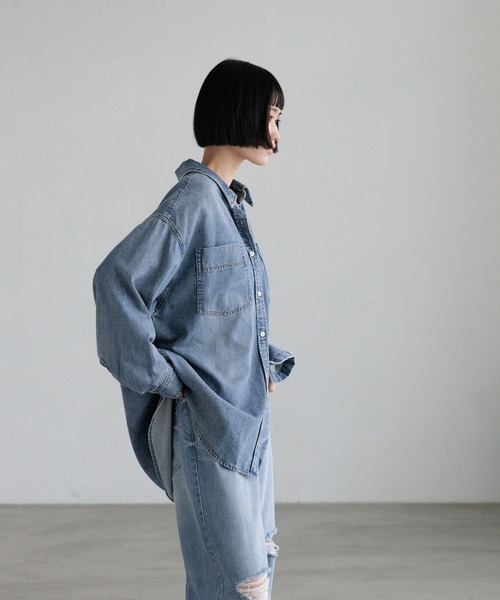 ブラウス シャツ アソートデニムＢＩＧシャツ　606472 レディース | LOWRYS FARM | 21