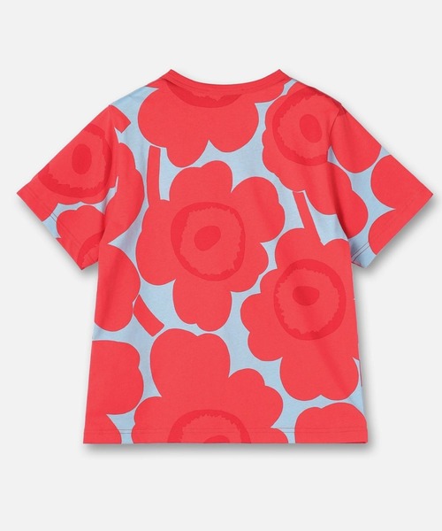 【新品タグ付き】marimekko kioski Tシャツ いちご ブルー L marimekko（マリメッコ） tシャツ 「kioski」Erna Unikko / t-shirt