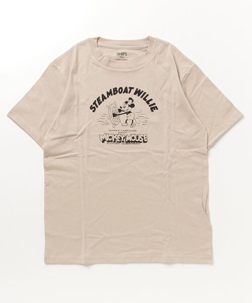 「SHIPS Colors」 半袖Tシャツ「Disneyコラボ」 LARGE ベージュ メンズ_画像2