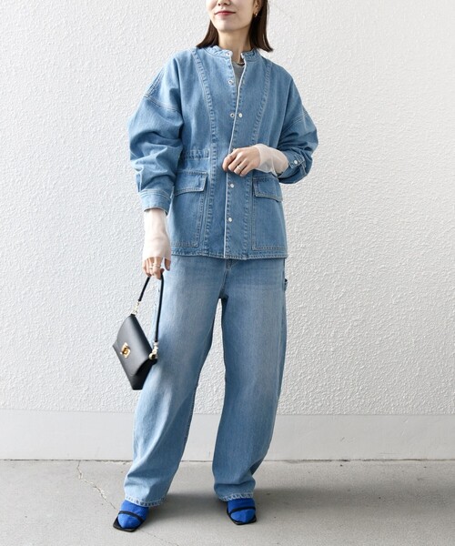 SHIPS any 「SHIPS any」 デニムジャケット ONE SIZE ブルー