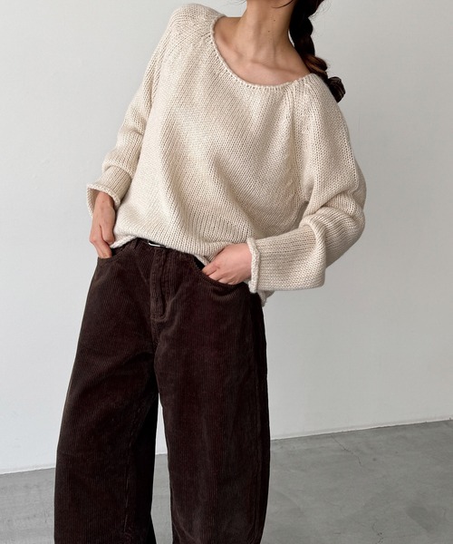「CANAL JEAN」 「El mar」長袖ニット ONE SIZE ベージュ レディース_画像5