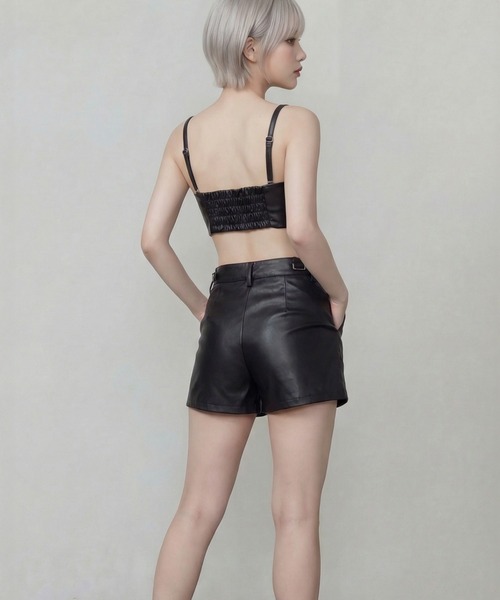 DURAS（デュラス） パンツ ビスチェ+2WAYフェイクレザーショートパンツ