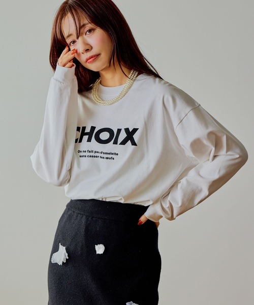 mysty woman（ミスティウーマン） tシャツ CHOIXロゴプリントT 646351