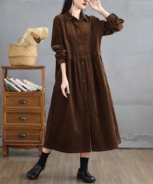 シャツワンピース コーデュロイシャツワンピース : ZOZOTOWN Yahoo!店