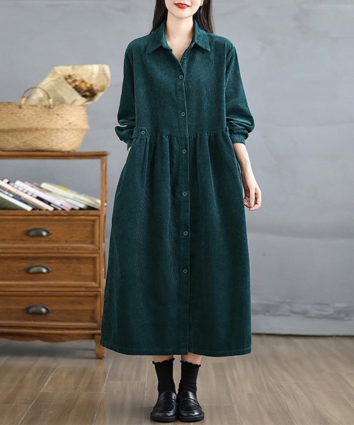 シャツワンピース コーデュロイシャツワンピース : ZOZOTOWN Yahoo!店