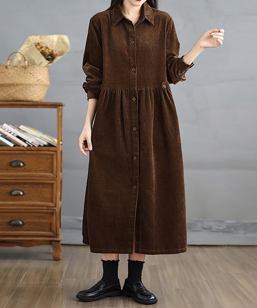 シャツワンピース コーデュロイシャツワンピース : ZOZOTOWN Yahoo!店