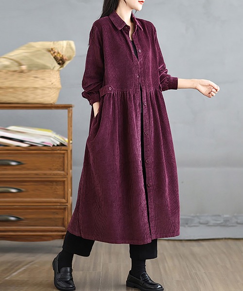 シャツワンピース コーデュロイシャツワンピース : ZOZOTOWN Yahoo!店