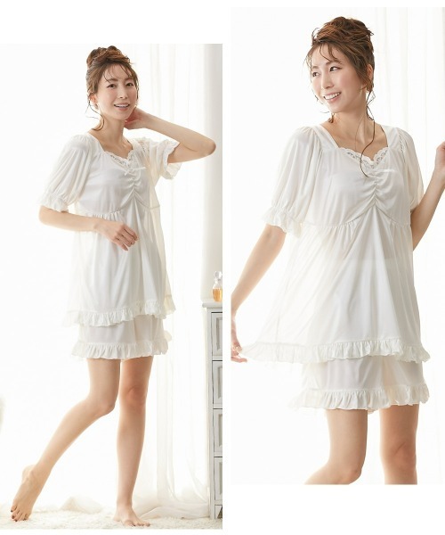 ニッセン（nissen） パジャマ ルームウェア 胸元レースセクシールーム