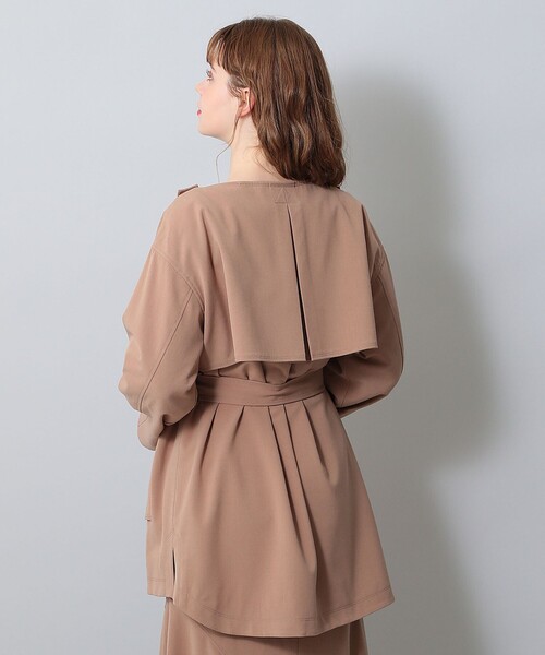 「ME COUTURE」 ノーカラーコート FREE ベージュ レディース_画像4