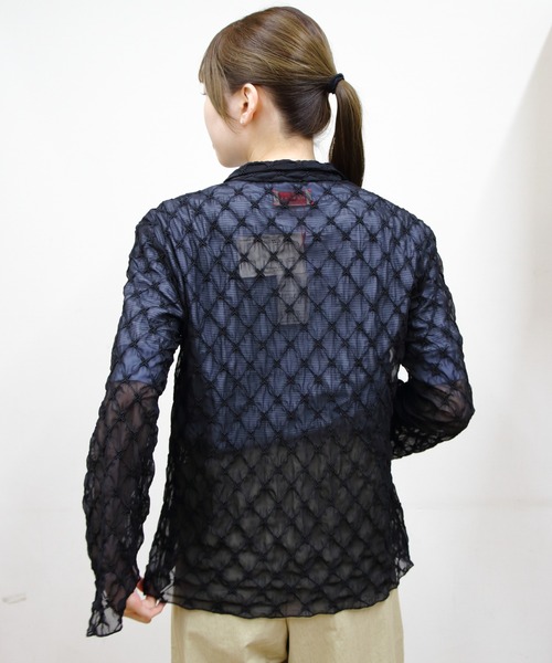 MEYAME（メヤメ） ブラウス シャツ レーススキッパーブラウス LACE 