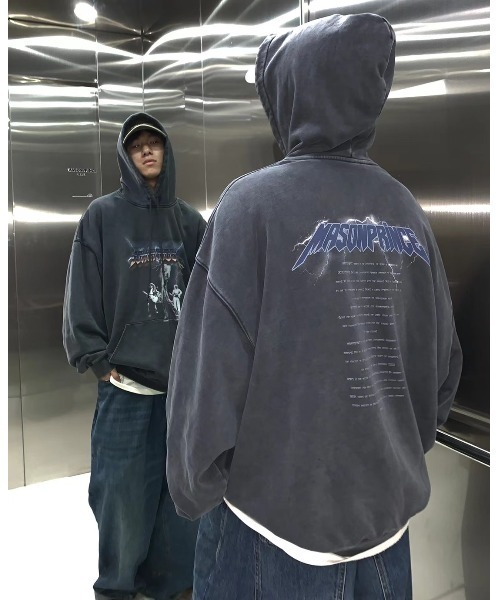 「MASONPRINCE」 プルオーバーパーカー M ダークグレー メンズの画像