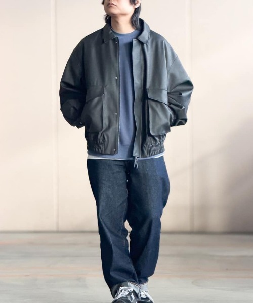 BACK NUMBER ブルゾン アウター 「BACK NUMBER」フェイクレザー