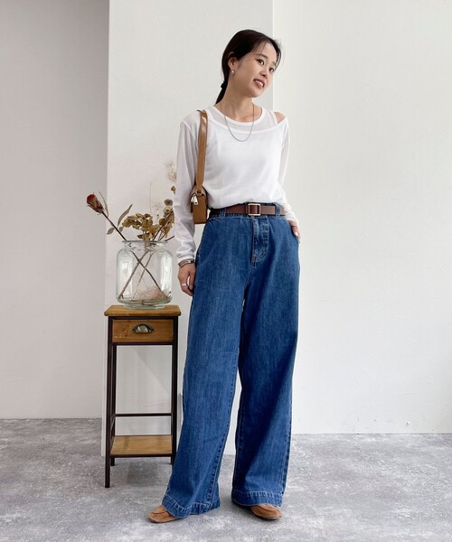 「fredy emue」 長袖カットソー 38 ライトグレー レディース_画像2
