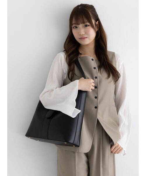 cherylchee カンガルースキン ジレ ベスト Te chichi（テチチ） ベスト ジレ スクエアネックジレ「AOYAMA FASHION