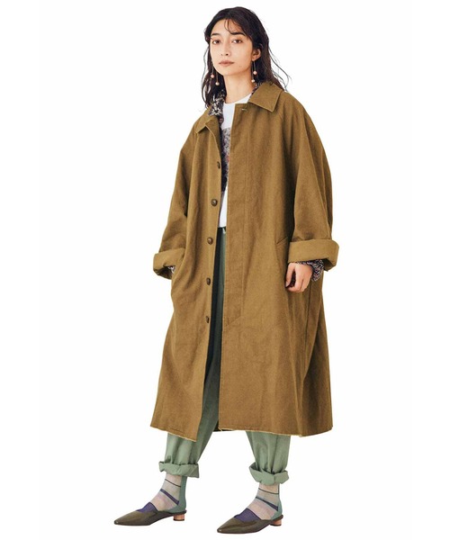 「MEDE19F」 ステンカラーコート 1 キャメル レディース_画像2