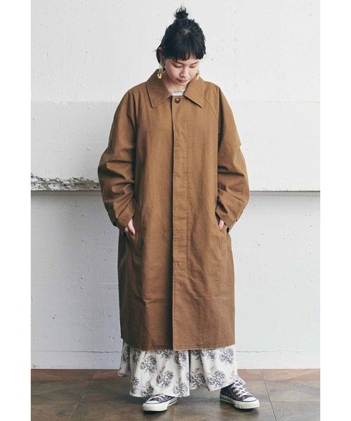 「MEDE19F」 ステンカラーコート 1 キャメル レディース_画像3