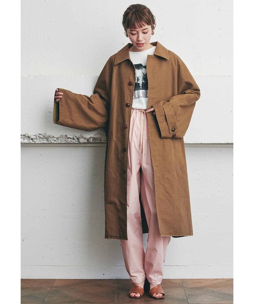 「MEDE19F」 ステンカラーコート 1 キャメル レディース_画像4