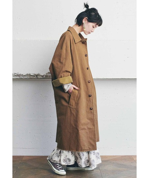 「MEDE19F」 ステンカラーコート 1 キャメル レディース_画像7