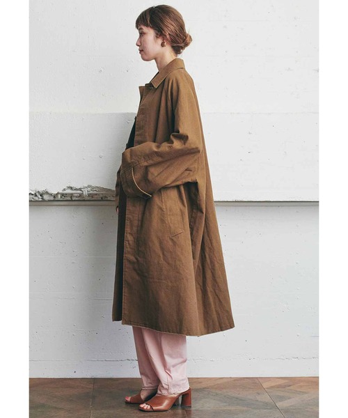 「MEDE19F」 ステンカラーコート 1 キャメル レディース_画像8