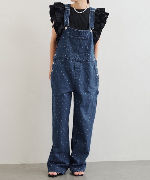 「U by SPICK&SPAN」 オーバーオール 36 ネイビー レディース_画像2