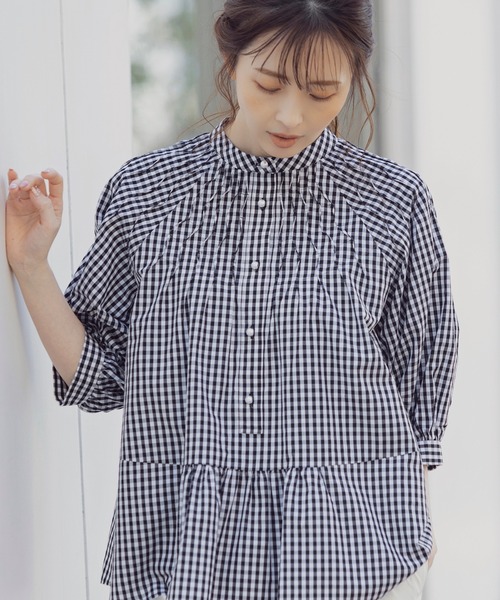 「Sono」 7分袖ブラウス 1 ブルー レディース_画像3