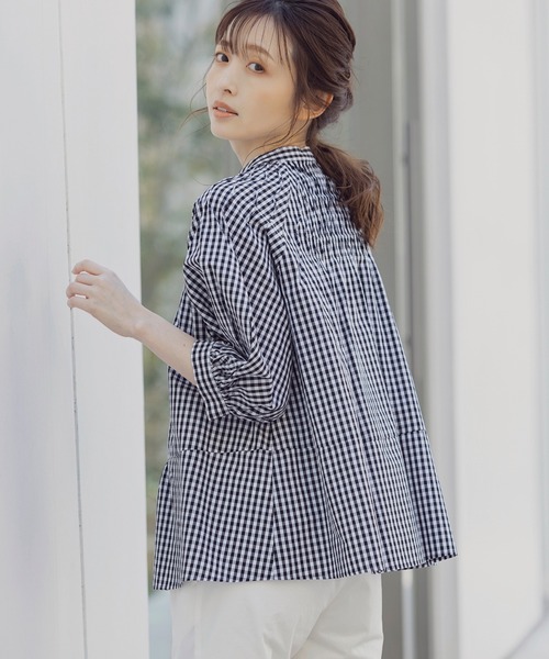 「Sono」 7分袖ブラウス 1 ブルー レディース_画像4