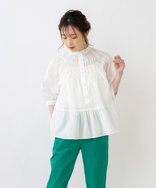 「Sono」 7分袖ブラウス 1 ブルー レディース_画像5