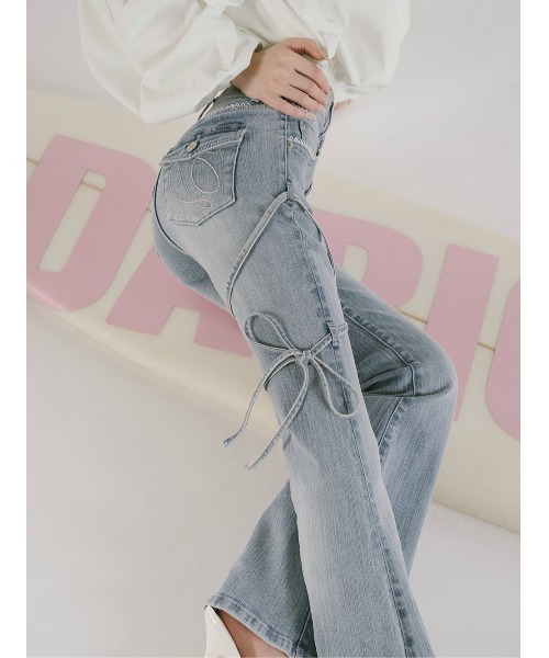 「Darich」 デニムパンツ M ライトブルー レディース_1