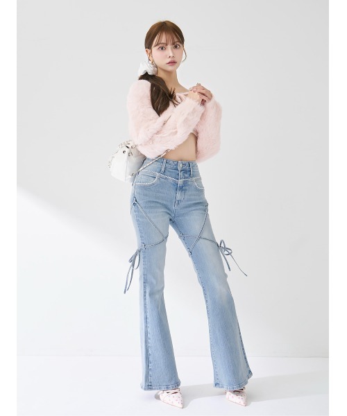 「Darich」 デニムパンツ M ライトブルー レディース_5