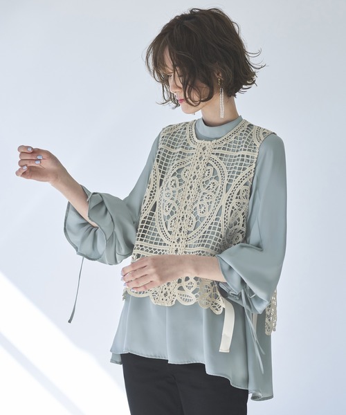 「RUIRUE BOUTIQUE」 ベスト S ダークグレー レディース_画像8