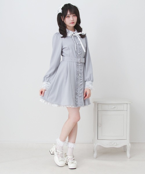 DearMyLove ワンピース 2wayレースケープフリルパールワンピース