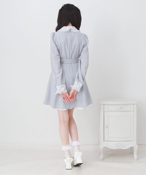 DearMyLove ワンピース 2wayレースケープフリルパールワンピース