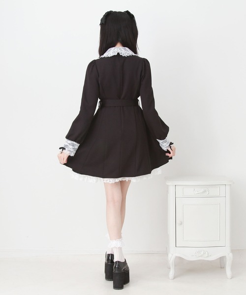 DearMyLove ワンピース 2wayレースケープフリルパールワンピース