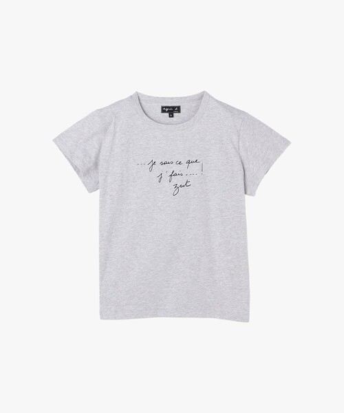 agnes b.（アニエスベー） tシャツ メッセージ プリント オーガニック