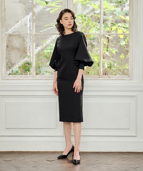 JENNE」 7分袖ワンピース SMALL ブラウン レディース : ZOZOTOWN Yahoo 