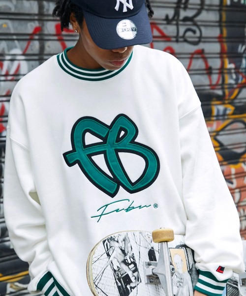 「FUBU」 スウェットカットソー L アッシュグレー メンズ_画像8