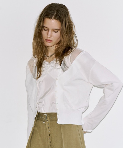JOSE MOON（ジョゼムーン） カーディガン TULLE SEAM KNIT CARDIGAN