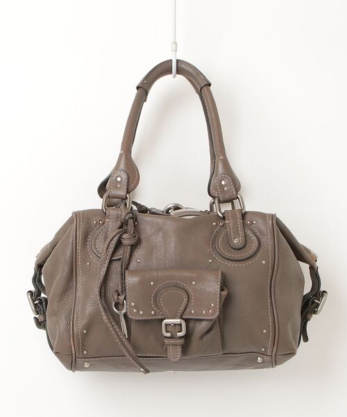 ろ*こ様 美品！Chloe グレー パディントン Chloe（クロエ） パディントン ハンドバッグ - グレー レディース