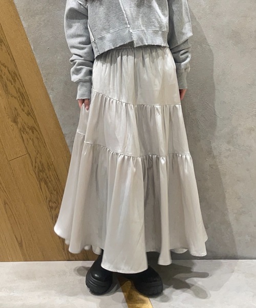 「JEANASIS」 フレアスカート SMALL ブラック レディース_画像2
