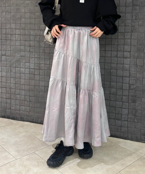 「JEANASIS」 フレアスカート SMALL ブラック レディース_画像3