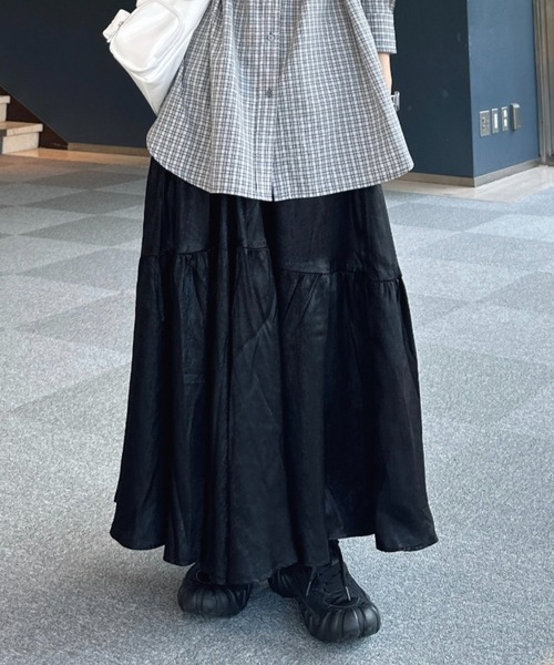 「JEANASIS」 フレアスカート SMALL ブラック レディース_画像4
