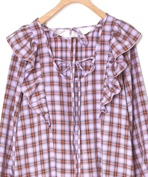「Alley by w closet」 長袖ワンピース FREE ラベンダー レディース_画像4