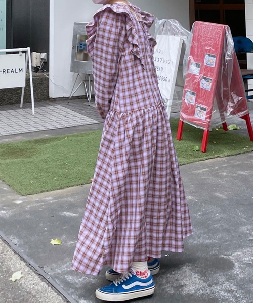 「Alley by w closet」 長袖ワンピース FREE ラベンダー レディース_画像7