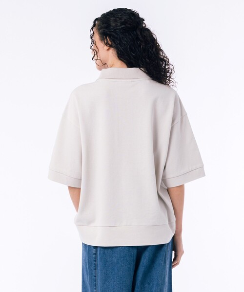 LACOSTEラコステ レディース ポロシャツ 36 M アイボリー 新品タグ付 LACOSTE（ラコステ） 7分袖ポロシャツ 36 ホワイト レディース