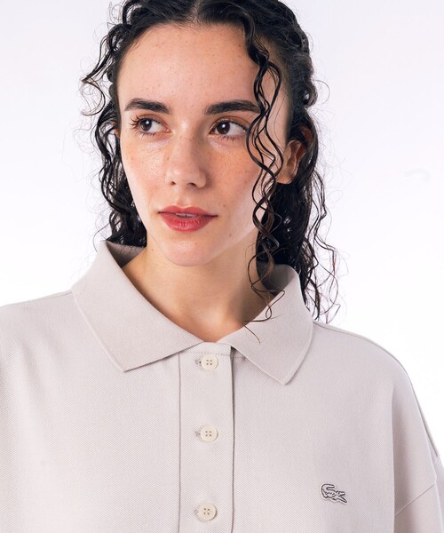 LACOSTE（ラコステ） 7分袖ポロシャツ 36 ホワイト レディース