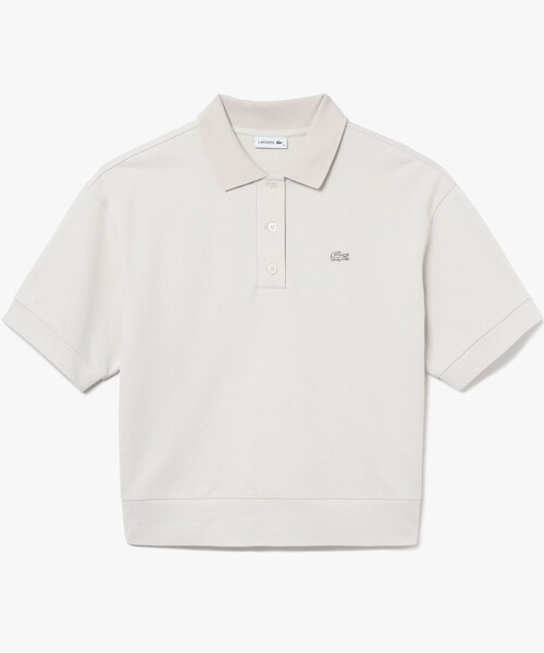 LACOSTEのホワイトポロシャツ LACOSTE（ラコステ） 7分袖ポロシャツ 36 ホワイト レディース