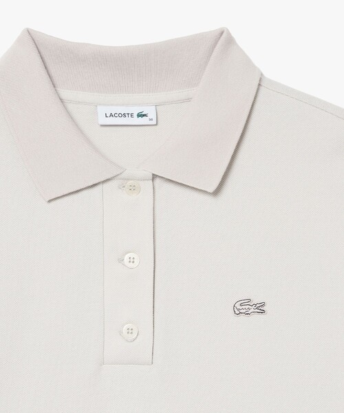 LACOSTE（ラコステ） 7分袖ポロシャツ 36 ホワイト レディース