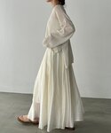 ロング スカート テンセルタックギャザースカートの詳細画像4
