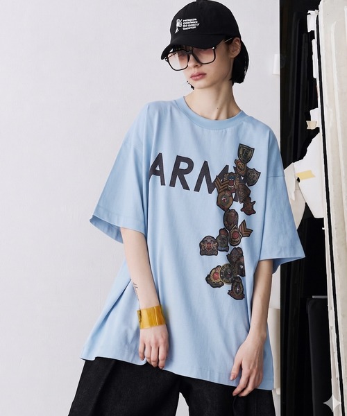 SeeSew tシャツ 「UNISEX」ARMY WAPPEN PRINT TEE/アーミーワッペン