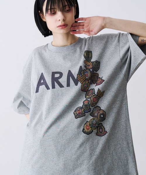 SeeSew tシャツ 「UNISEX」ARMY WAPPEN PRINT TEE/アーミーワッペン